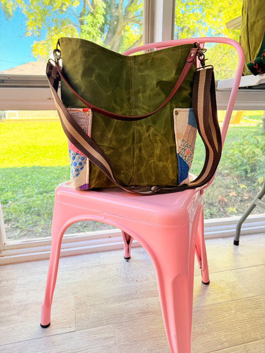 Second Wind Waxed Canvas Tote (Green)