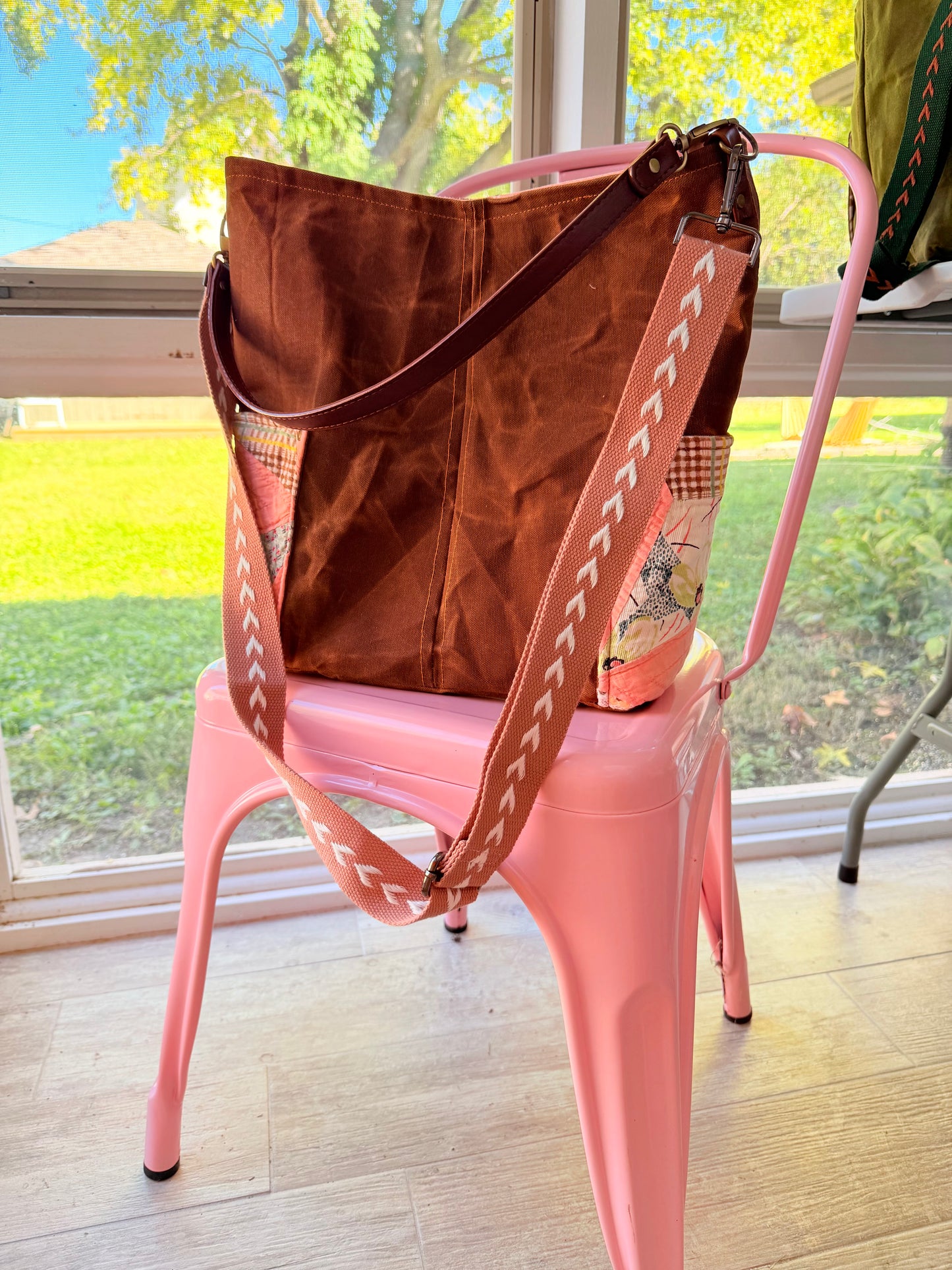 Second Wind Waxed Canvas Tote (Brown) (1)