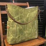 Olive Green Compass Large Tote