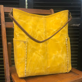 Mustard Yellow Compass Large Tote